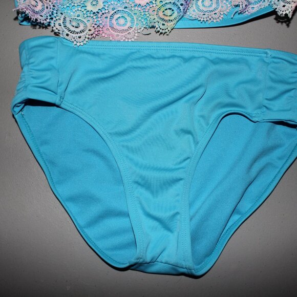 Multim Color 2 Pcs Justice Bikini Swimsuit Size 14 - Picture 4 of 10